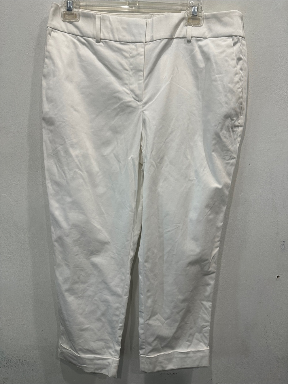 Ann Taylor factory bright white crop curvy mid-rise pants NWT size 10